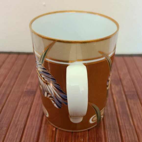 Vintage Fitz & Floyd Cloisonne Iris Dessert Plate & Matching Mug - Picture 7 of 10